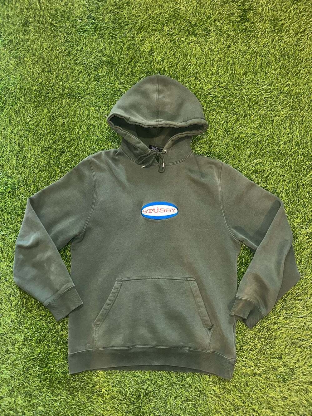 Stussy Bubble Oval Hoodie Alpine Green